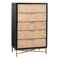 5-Drawer Chest, Black / White, 1-Person Use