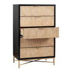 5-Drawer Chest, Black / White, 1-Person Use