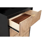 5-Drawer Chest, Black / White, 1-Person Use