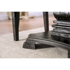 Antique Black & White Rustic Pedestal Dining Table, Seats 4