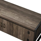 Reclaimed Oak 49" Iron Legs Storage Bench, 1-Person