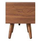 Walnut Slat Low TV Stand, 1-Person Assembly, 2 Sizes