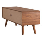 Walnut Slat Low TV Stand, 1-Person Assembly, 2 Sizes