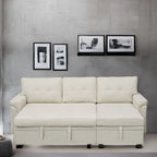 Reversible L-Shape Sectional Sleeper Sofa with Storage Chaise – Air Leather / Velvet, Multi-Seat