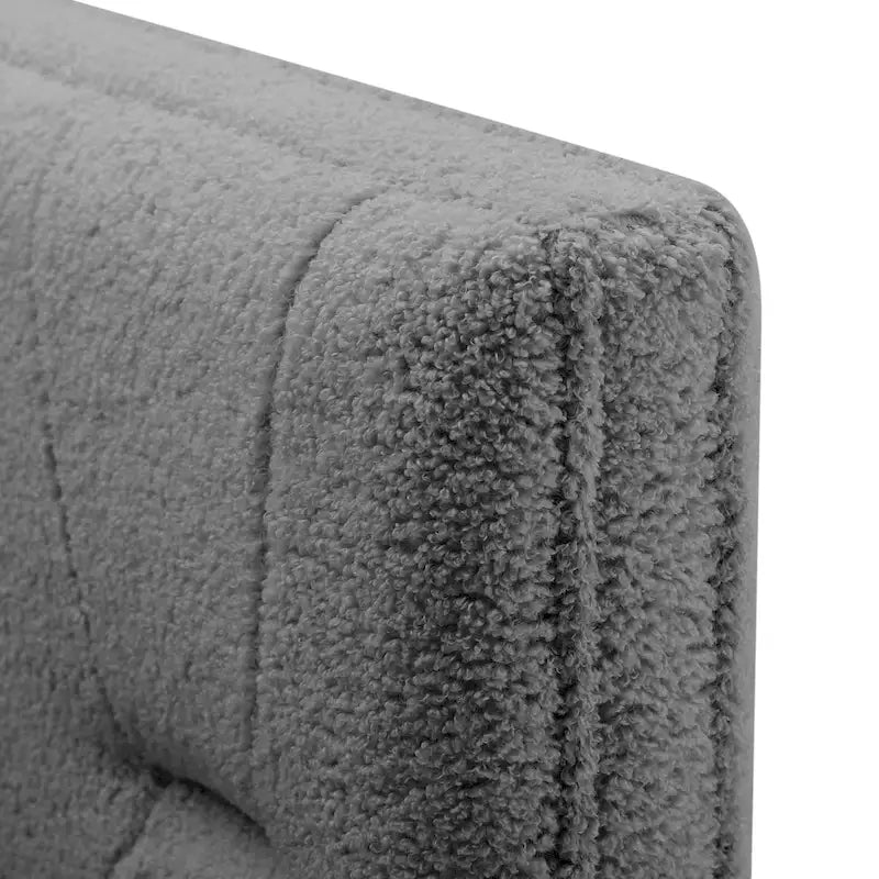 Tufted Upholstered Daybed with Pull-Out Trundle | Camel / White / Grey | Sleeps 2