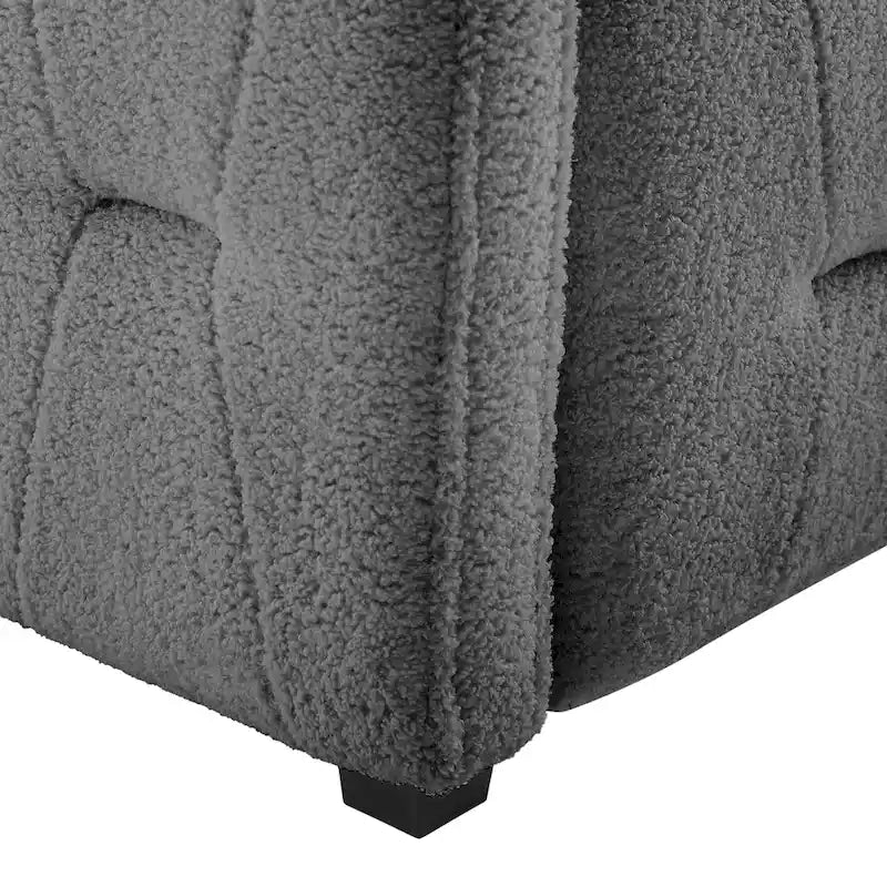 Tufted Upholstered Daybed with Pull-Out Trundle | Camel / White / Grey | Sleeps 2