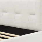 Tufted Upholstered Daybed with Pull-Out Trundle | Camel / White / Grey | Sleeps 2