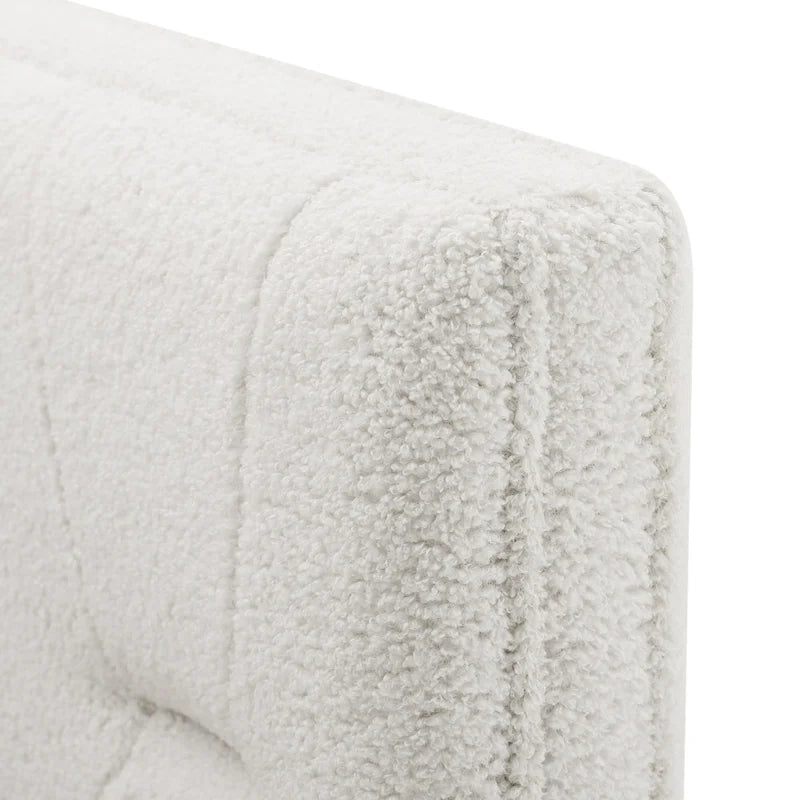 Tufted Upholstered Daybed with Pull-Out Trundle | Camel / White / Grey | Sleeps 2