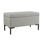 Storage Bench with Metal Legs – Green Velvet / Blush Velvet / White Boucle / Gray Woven – Seats 1