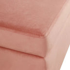 Storage Bench with Metal Legs – Green Velvet / Blush Velvet / White Boucle / Gray Woven – Seats 1