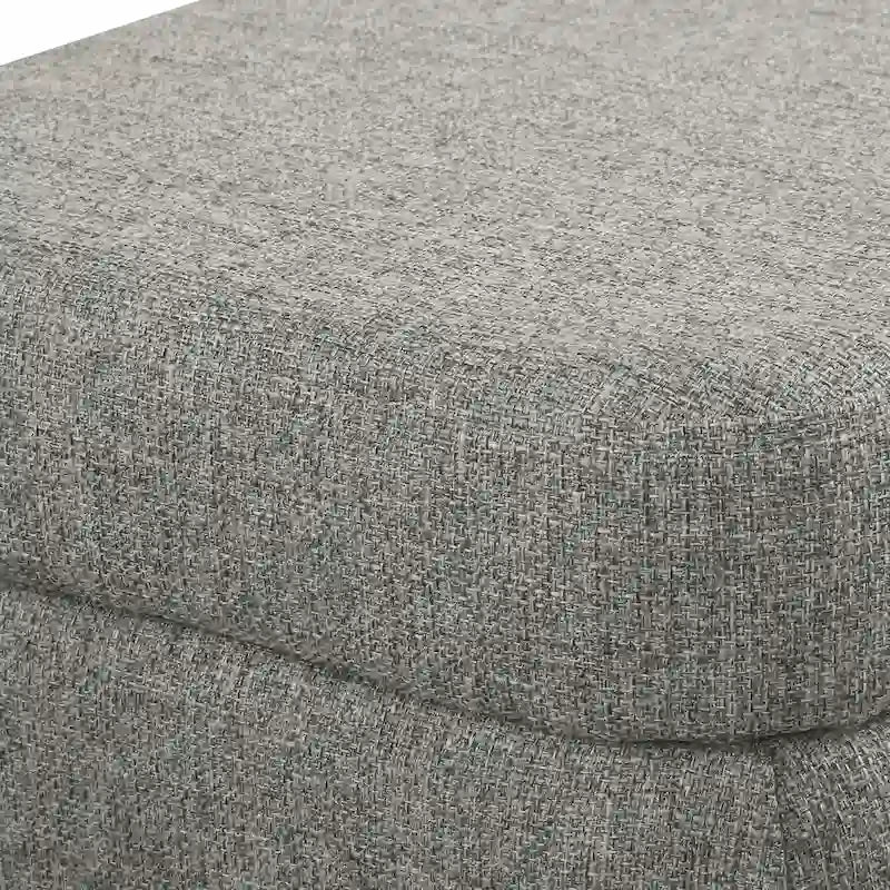 Storage Bench with Metal Legs – Green Velvet / Blush Velvet / White Boucle / Gray Woven – Seats 1