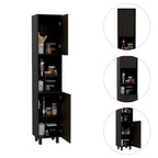 Black / White 2-Door Pantry Cabinet, Single