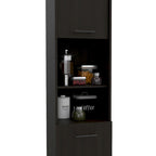 Black / White 2-Door Pantry Cabinet, Single