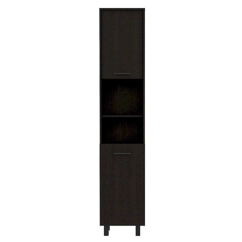 Black / White 2-Door Pantry Cabinet, Single
