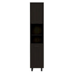 Black / White 2-Door Pantry Cabinet, Single