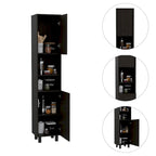 Black / White 2-Door Pantry Cabinet, Single