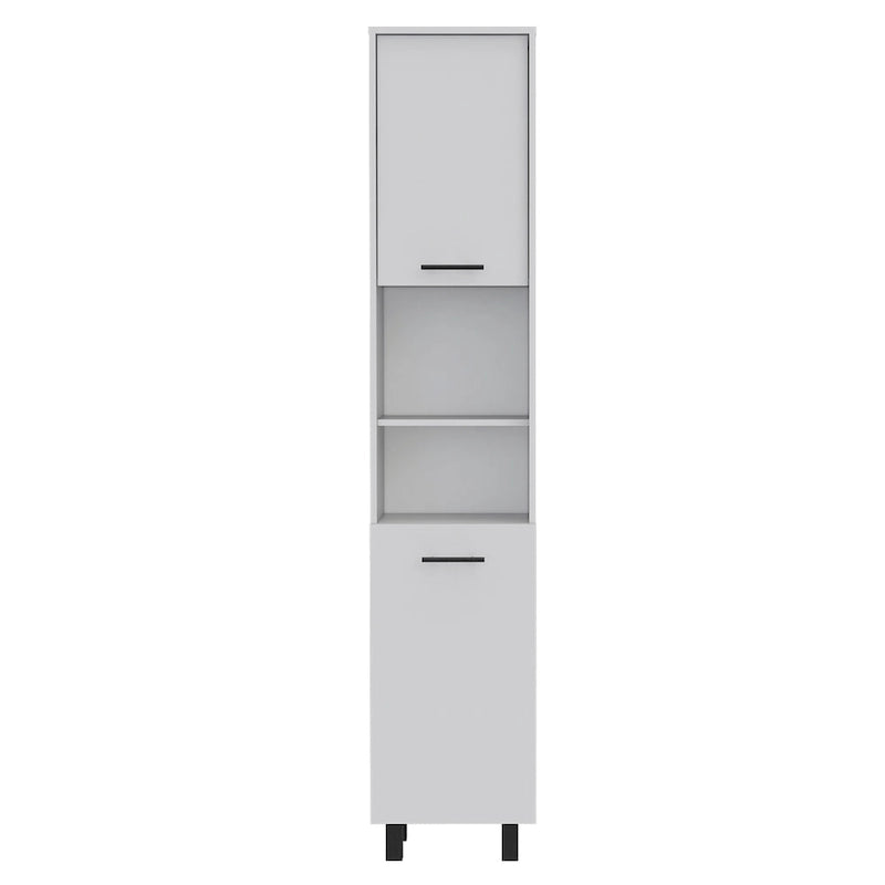 Black / White 2-Door Pantry Cabinet, Single