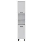 Black / White 2-Door Pantry Cabinet, Single