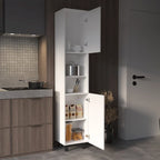 Black / White 2-Door Pantry Cabinet, Single
