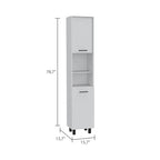 Black / White 2-Door Pantry Cabinet, Single