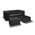 Convertible Queen Sleeper Loveseat & Ottoman Set – Multi-Color, 2-Seater