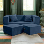 Convertible Queen Sleeper Loveseat & Ottoman Set – Multi-Color, 2-Seater