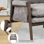 Velvet Accent Armchair – Mid-Century Modern, 5 Colors, 1-Seat