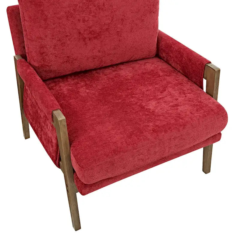 Velvet Accent Armchair – Mid-Century Modern, 5 Colors, 1-Seat