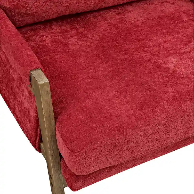 Velvet Accent Armchair – Mid-Century Modern, 5 Colors, 1-Seat