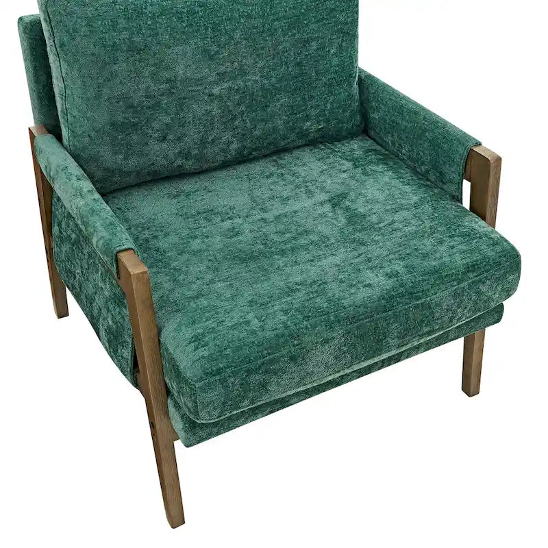 Velvet Accent Armchair – Mid-Century Modern, 5 Colors, 1-Seat