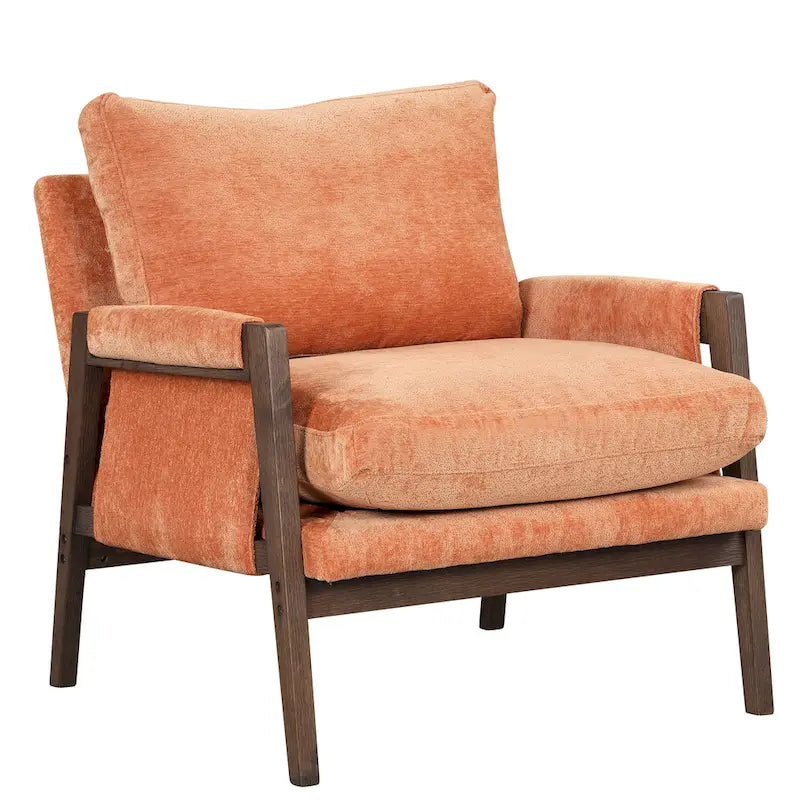Velvet Accent Armchair – Mid-Century Modern, 5 Colors, 1-Seat