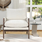 Velvet Accent Armchair – Mid-Century Modern, 5 Colors, 1-Seat