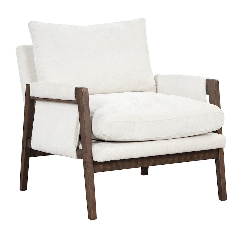 Velvet Accent Armchair – Mid-Century Modern, 5 Colors, 1-Seat