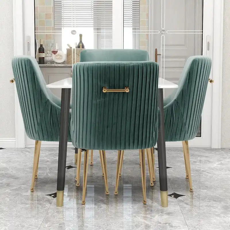 Green / Grey / Black / Navy / Beige / Orange Upholstered Accent Dining Chair, Set of 4