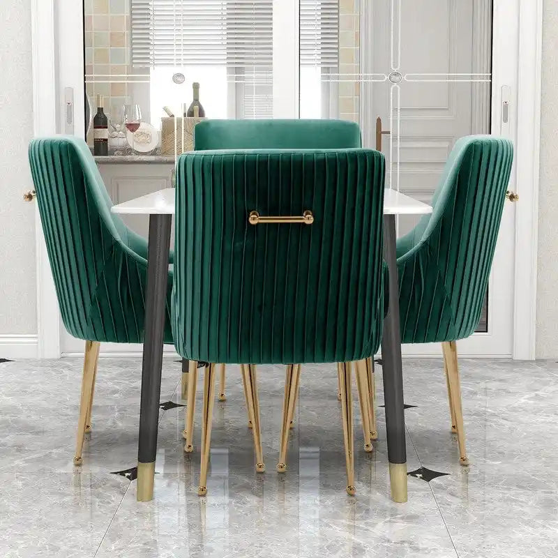 Green / Grey / Black / Navy / Beige / Orange Upholstered Accent Dining Chair, Set of 4
