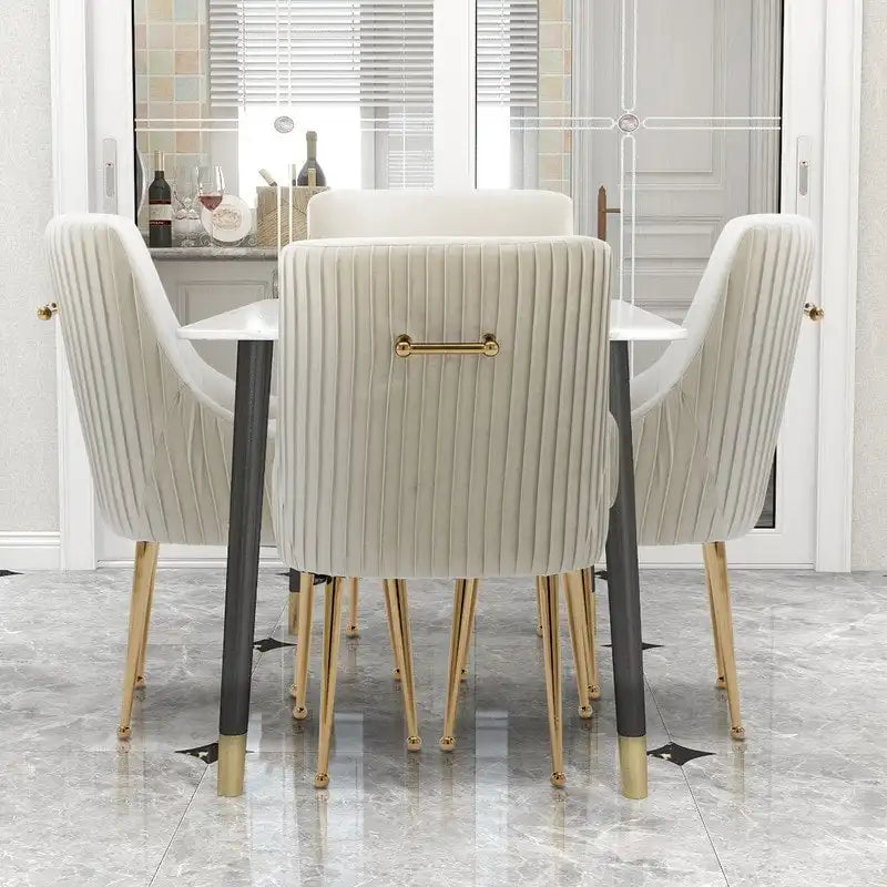 Green / Grey / Black / Navy / Beige / Orange Upholstered Accent Dining Chair, Set of 4