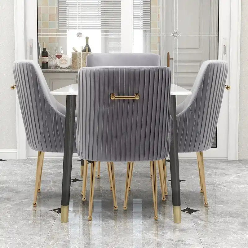 Green / Grey / Black / Navy / Beige / Orange Upholstered Accent Dining Chair, Set of 4