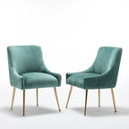 Green / Grey / Black / Navy / Beige / Orange Upholstered Accent Dining Chair, Set of 4