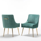 Green / Grey / Black / Navy / Beige / Orange Upholstered Accent Dining Chair, Set of 4