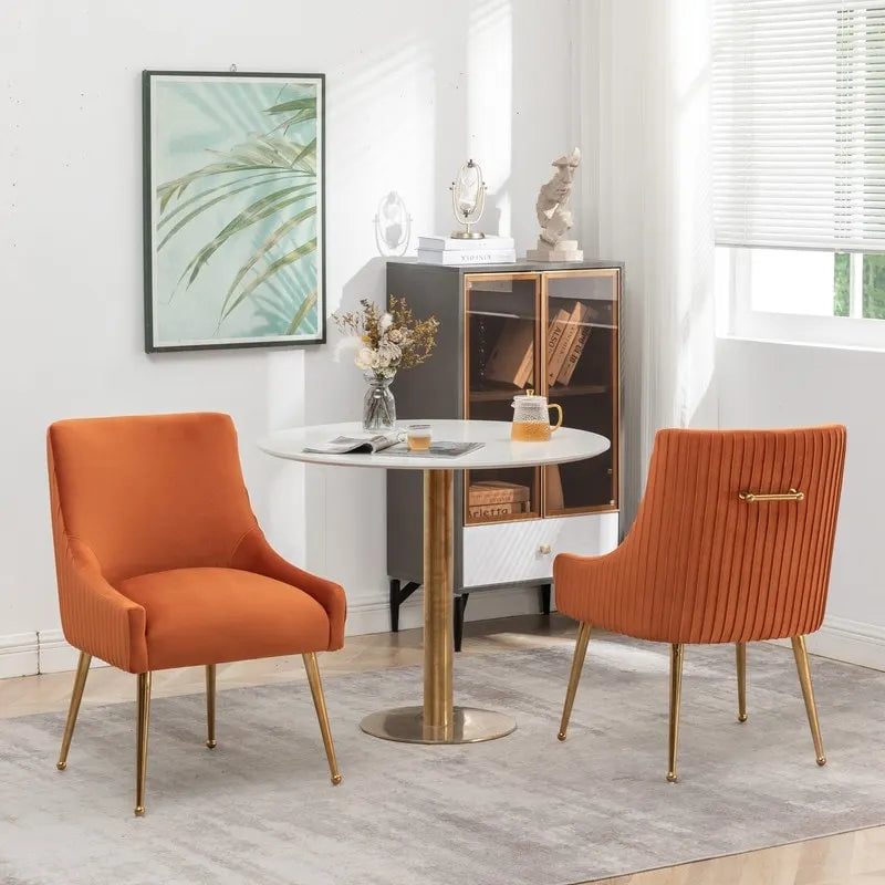 Green / Grey / Black / Navy / Beige / Orange Upholstered Accent Dining Chair, Set of 4