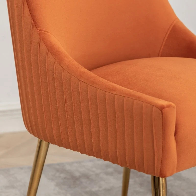 Green / Grey / Black / Navy / Beige / Orange Upholstered Accent Dining Chair, Set of 4