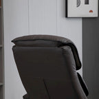 White / Bronze Swivel Recliner Chair with Ottoman, 2-Piece Set
