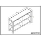 White Low Wide Bookcase with 2 Shelves, 1-Person Assembly