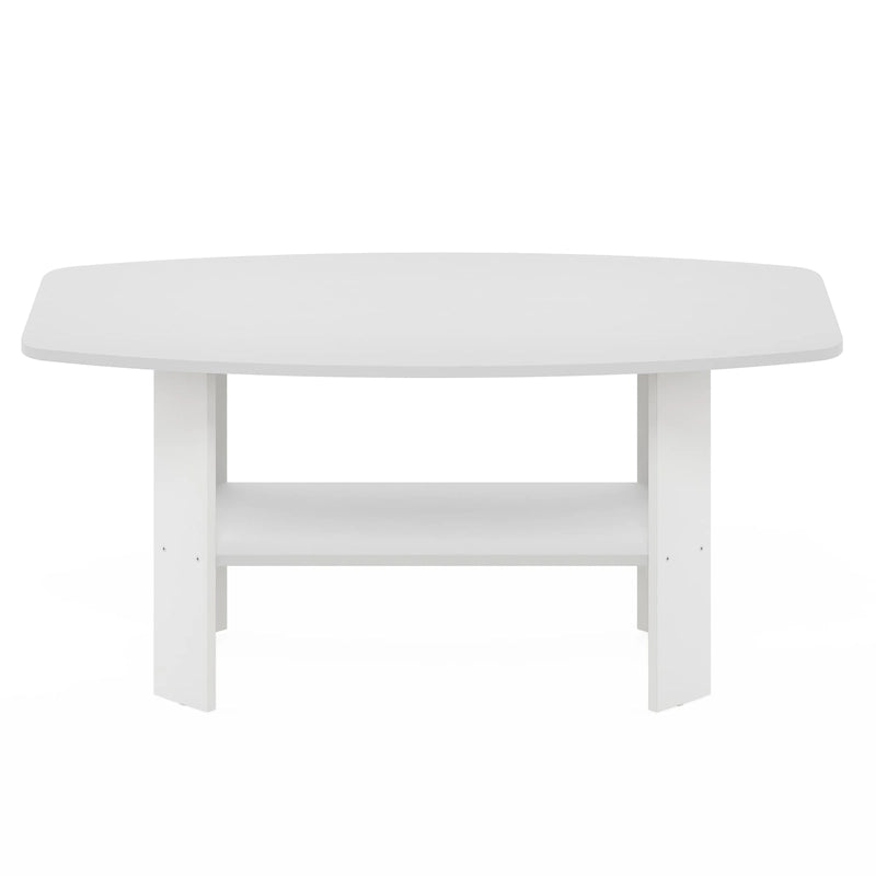 Amber Pine/Black & White Simple Coffee Table – 1-Person Living Room
