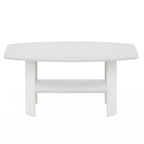 Amber Pine/Black & White Simple Coffee Table – 1-Person Living Room