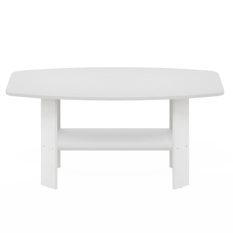 Amber Pine/Black & White Simple Coffee Table – 1-Person Living Room