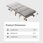 Gray Memory Foam Rollaway Folding Bed – Single, Fits 1 Person