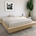 Natural Blonde Oak / Brown Oak Platform Bed Frame – 1 Person