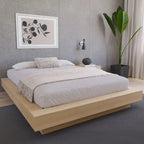 Natural Blonde Oak / Brown Oak Platform Bed Frame – 1 Person