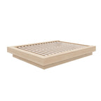 Natural Blonde Oak / Brown Oak Platform Bed Frame – 1 Person
